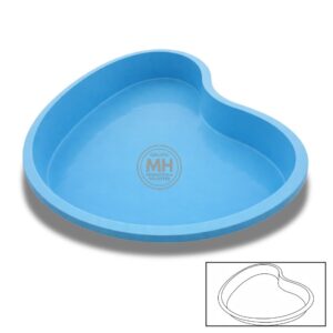 Piscina de poliéster mini N28 MH 3,2x2,2 m con forma orgánica y poca profundidad en color azul